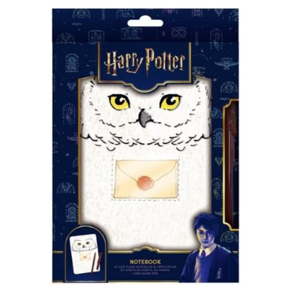 cuaderno a5 + boligrafo hedwig harry potter
