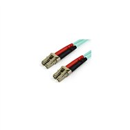 startech.com cable de 15m de fibra í“ptica multimodo dúplex 50/125 lc a lc - aqua - om4 - lszh