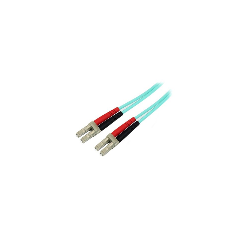 startech.com cable de 5m de fibra í“ptica dúplex multimodo om4 de 100gb 50/125 lszh lc a lc - aguamarina