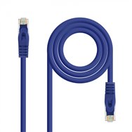 nanocable cable red latiguillo rj45 lszh cat.6a utp awg24, azul, 25 cm