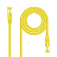 nanocable cable red latiguillo rj45 lszh cat.6a sftp awg26, amarillo, 25 cm