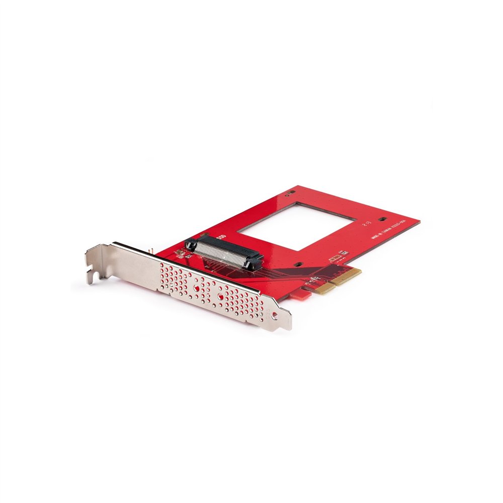 startech.com tarjeta adaptador u.3 a pcie - adaptador pcie 4.0 x4 para ssds u.3 nvme de 2,5" - tarjeta de expansión pci express 