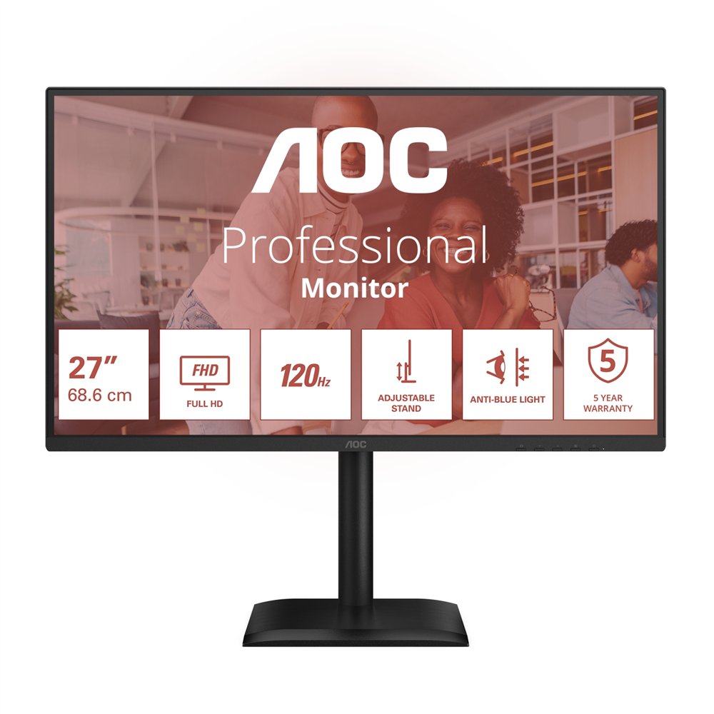 aoc 27e4cv pantalla para pc 68,6 cm (27") 1920 x 1080 pixeles full hd led negro