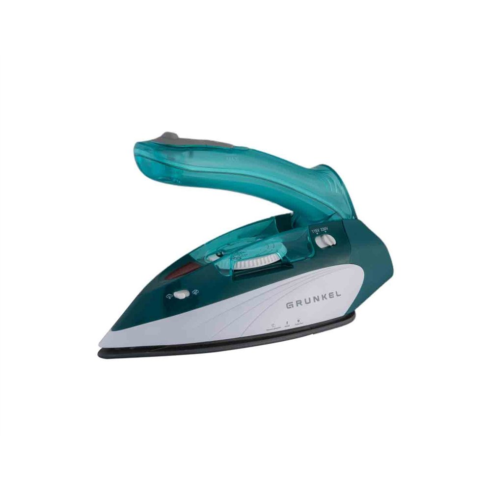 grunkel plv-900 plancha plancha vapor-seco suela antiadherente 900 w blanco, azul