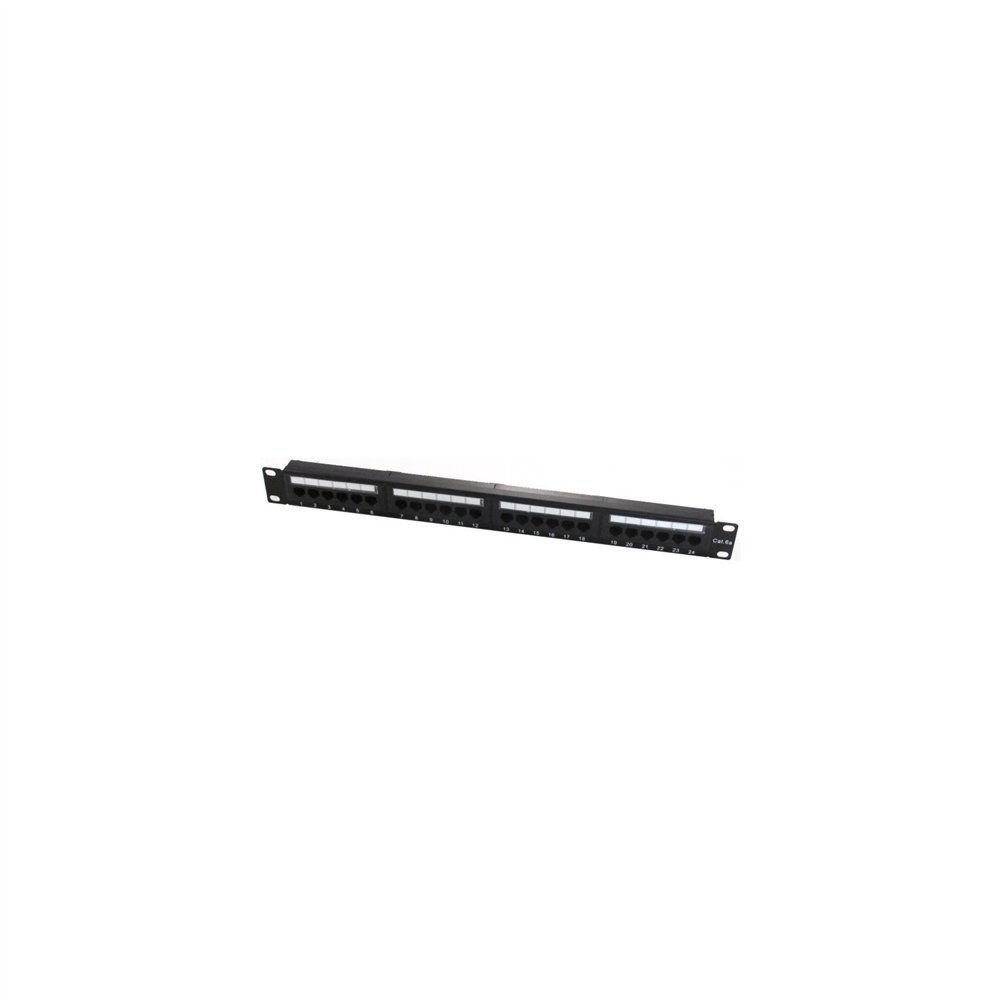 wp 19" patch panel cat.6a utp 24 rj45 ports 1u