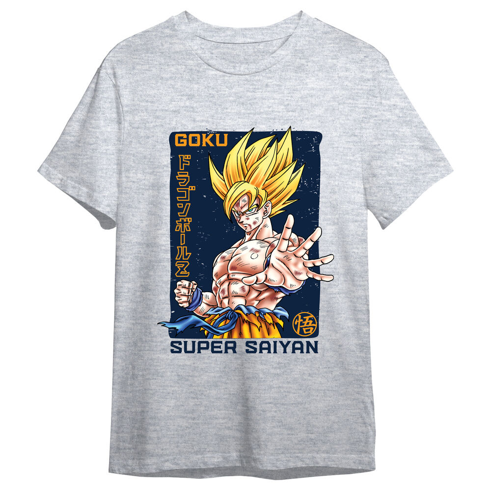 camiseta goku super saiyan dragon ball z adulto