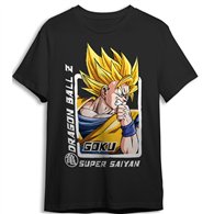 camiseta goku super saiyan dragon ball z adulto