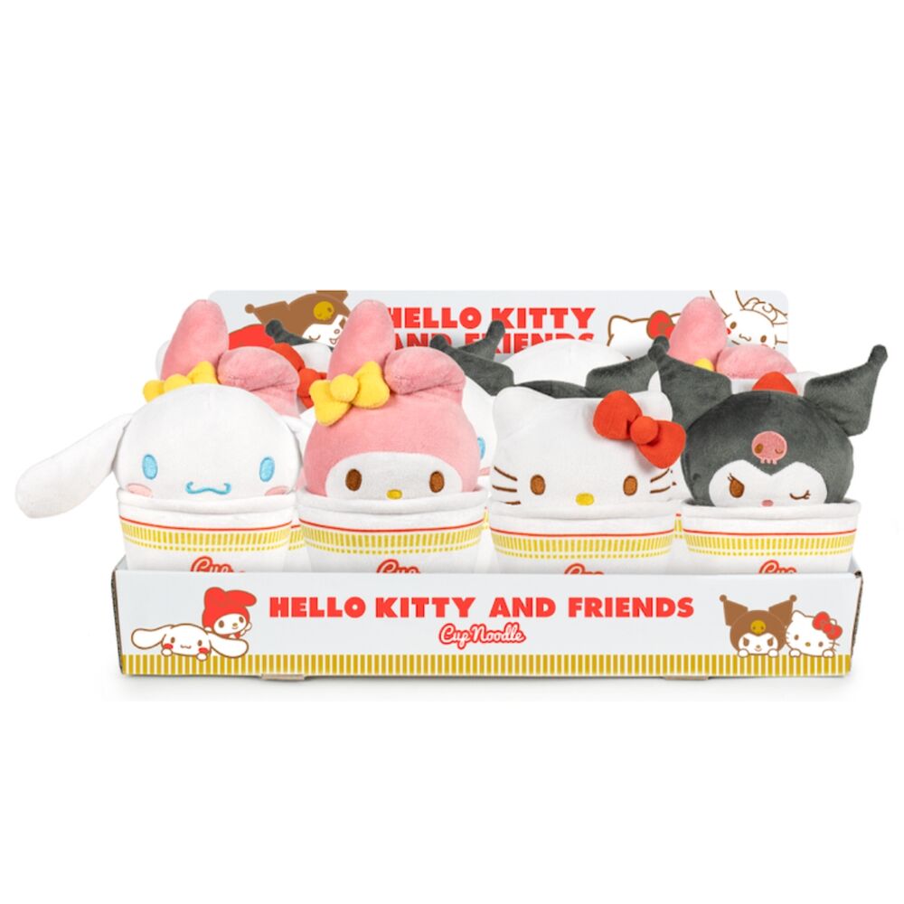 peluche cup noodles hello kitty & friends 16cm surtido