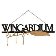 letrero madera wingardium harry potter