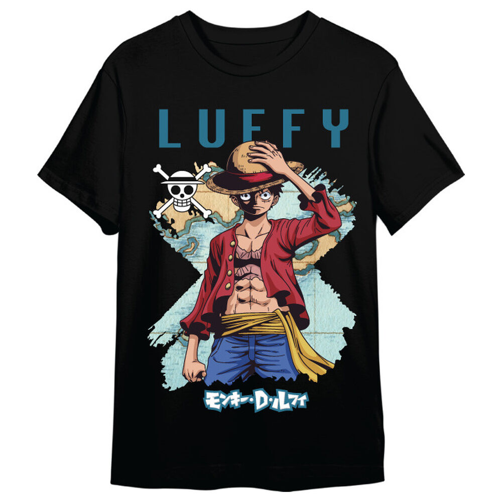 camiseta monkey d. luffy map one piece adulto