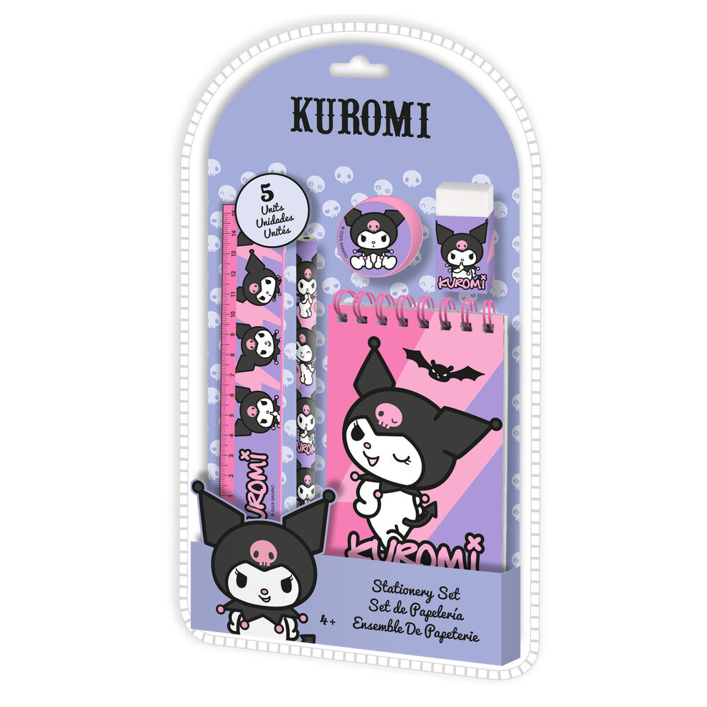 set papeleria kuromi hello kitty 5pzs
