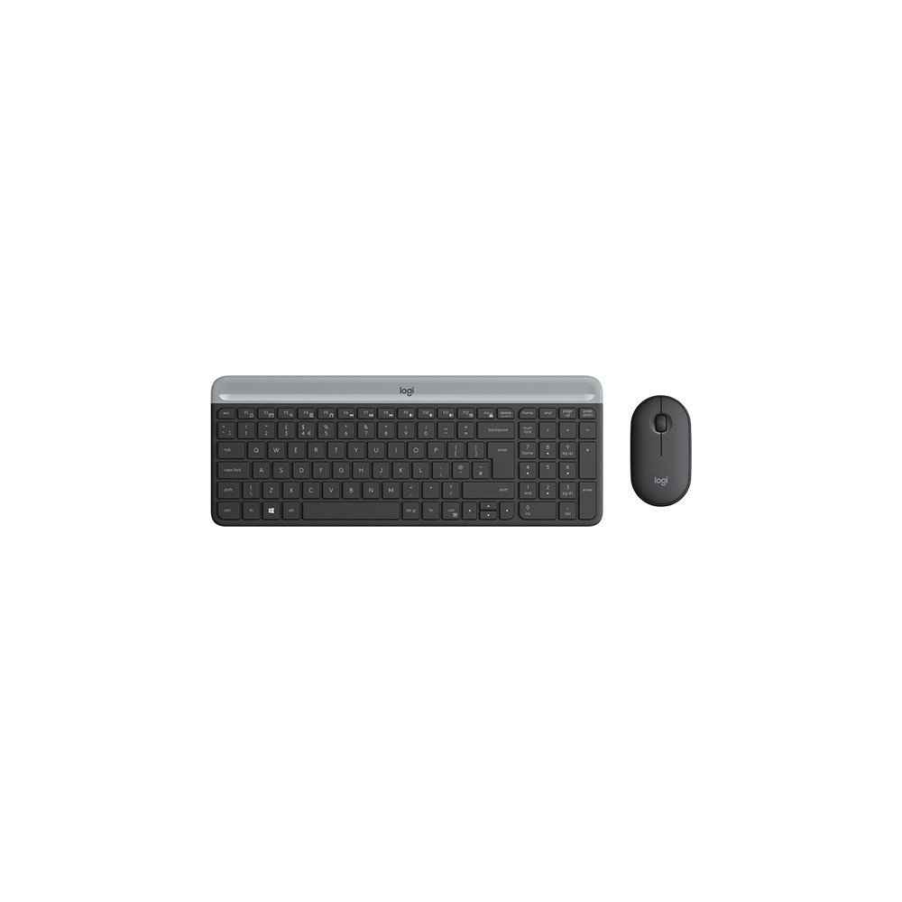 logitech mk470 teclado y raton rf inalambrico universal qwertz aleman grafito