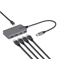 startech.com 5g4ac-usb-a-hub hub de interfaz usb 3.2 gen 1 (3.1 gen 1) type-a 5000 mbit/s gris