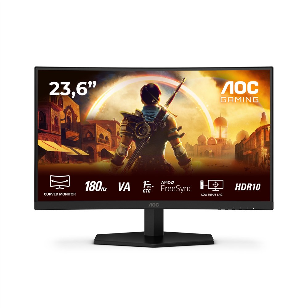 aoc g4 c24g42e pantalla para pc 59,9 cm (23.6") 1920 x 1080 pixeles full hd led negro, rojo