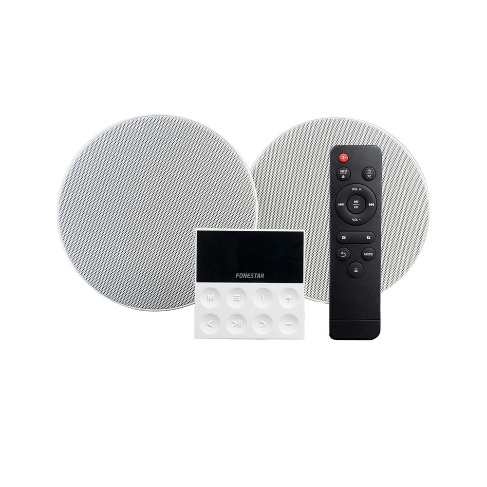 fonestar ks-wall sistema de audio para el hogar minicadena de música para uso doméstico 30 w negro, gris, blanco