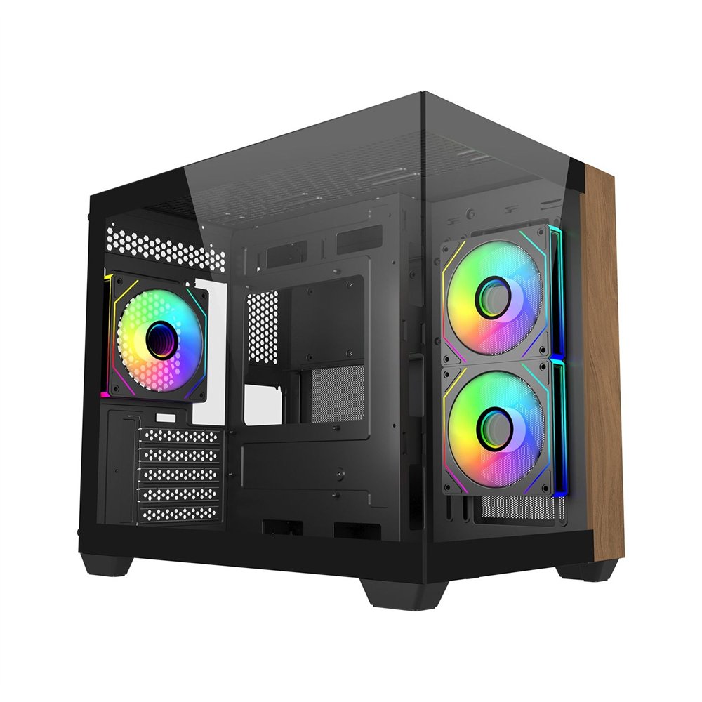 cooler master elite 481 wood mini tower negro