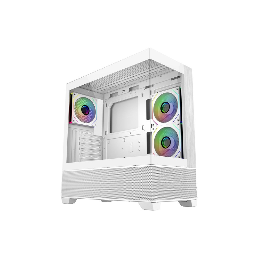cooler master elite 690 wood midi tower blanco