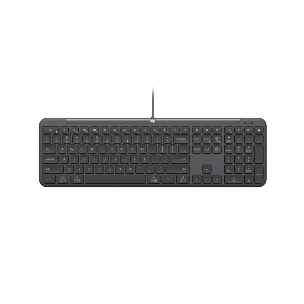 logitech signature slim wired k620 for business teclado universal usb qwertz alemán grafito