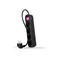 regleta nanocable 4xschuko interruptor (10.37.0004-bk)