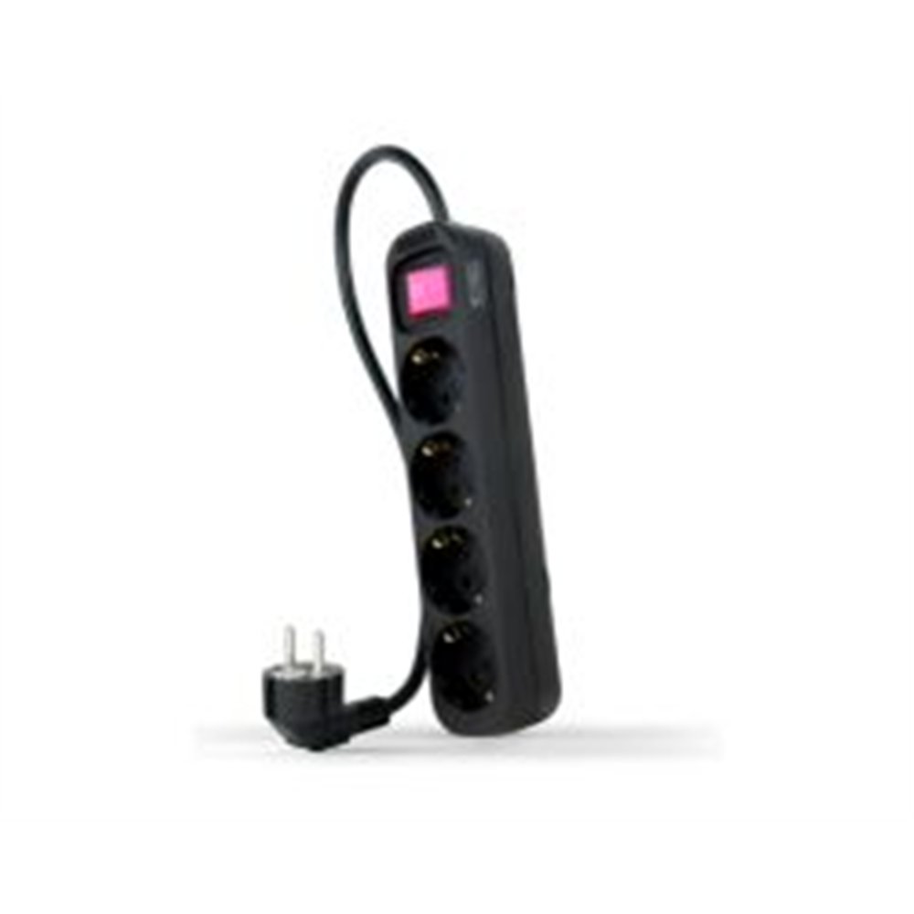 regleta nanocable 4xschuko interruptor (10.37.0004-bk)