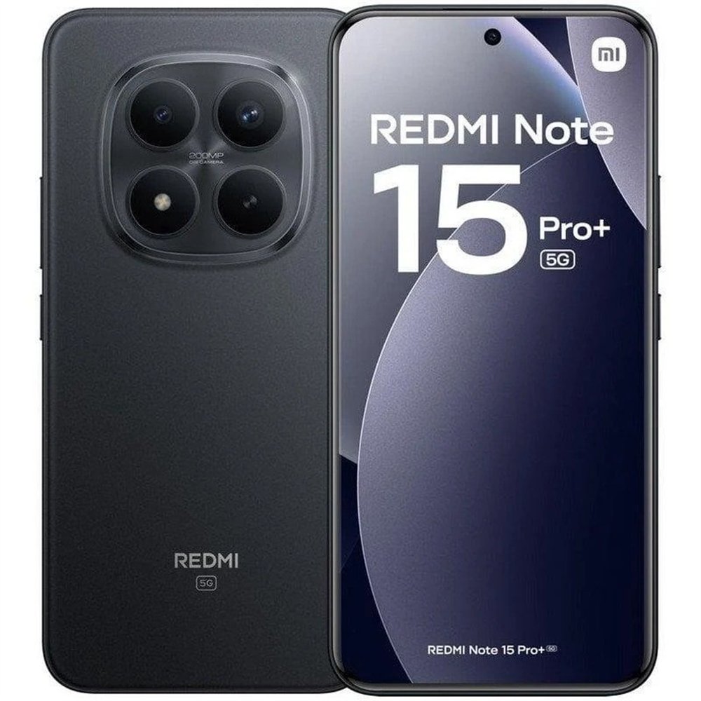 smartphone xiaomi redmi note 15 pro plus 6.83 8gb/256gb/200mp/nfc/5g black