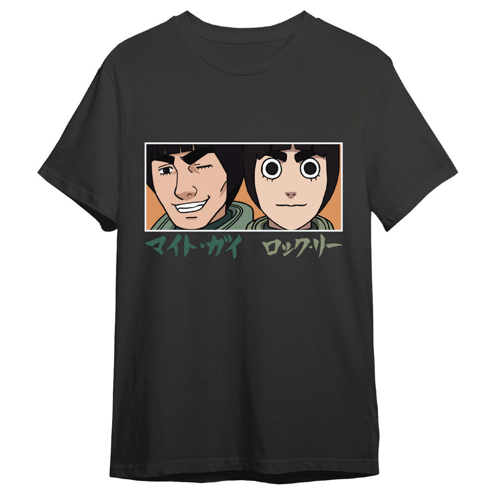 camiseta guy sensei & rock lee eyes naruto shippuden adulto