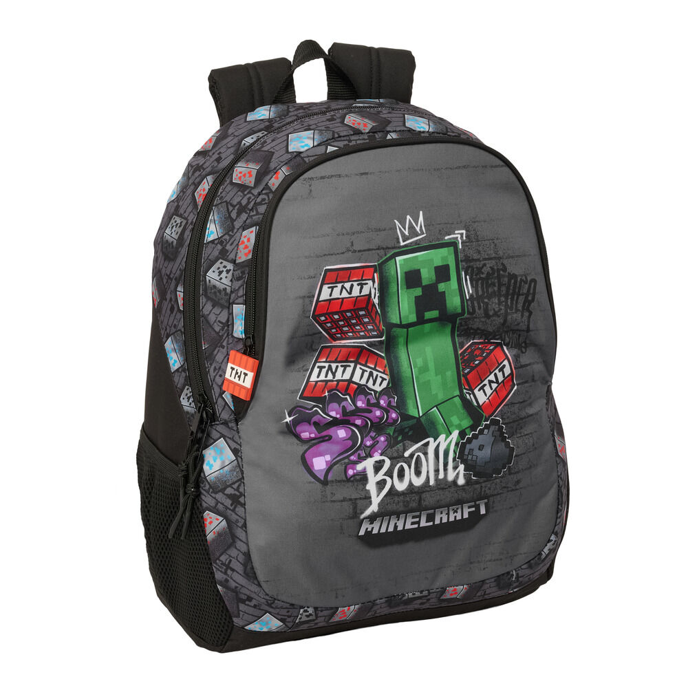 mochila graffiti minecraft 44cm adaptable
