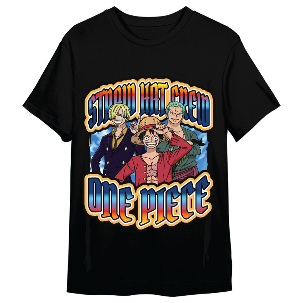 camiseta monkey d. luffy, roronoa zoro & sanji one piece adulto