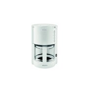 cafetera electrica de filtro krups 10 tazas vidrio metal blanco f30901