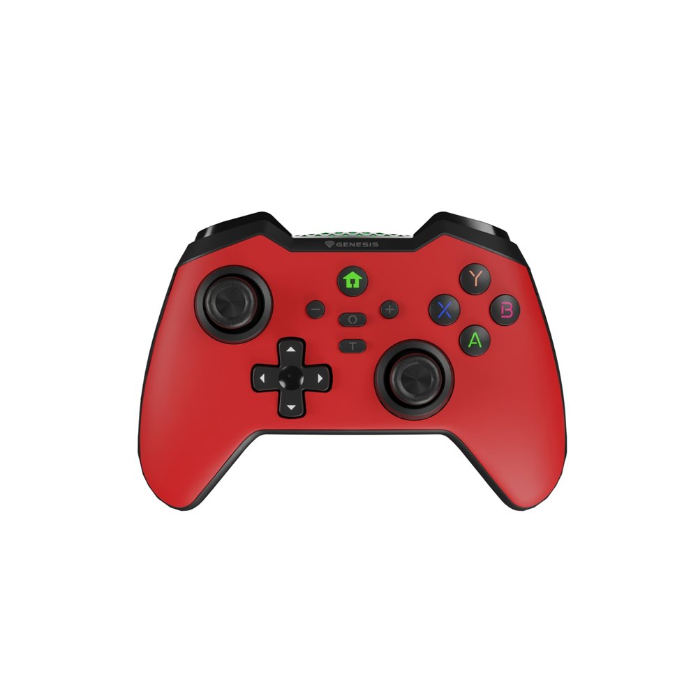genesis mangan 400 rojo bluetooth gamepad analógico/digital android, mac, nintendo switch, pc, ios