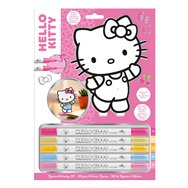 set colorear hello kitty and friends