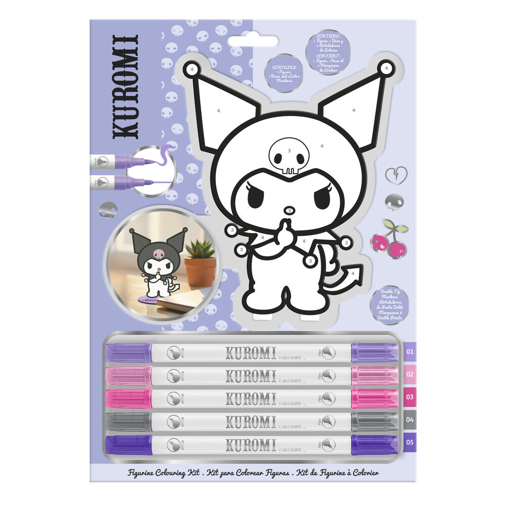 set colorear kuromi hello kitty