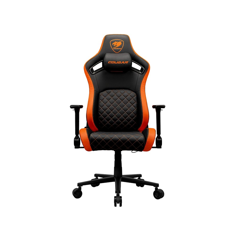 cougar gaming cgr-dfl silla para videojuegos de pc asiento acolchado tapizado negro, naranja