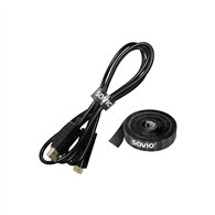 savio oc-07 organizador de cables universal cable binder negro