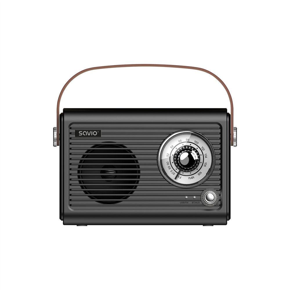 savio rs-01 radio portátil analógica negro