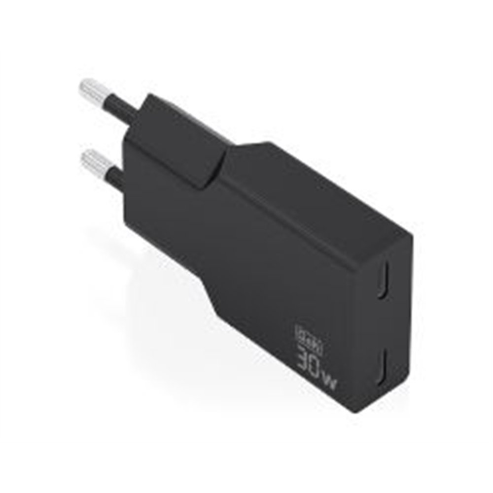 cargador pared aisens gan 30w 2xusb-c negro (a110-1006)