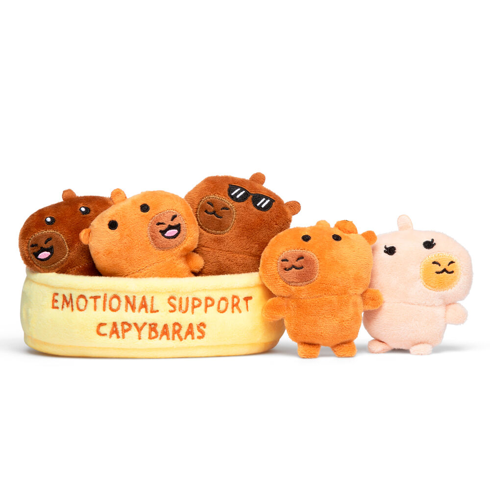 set peluches capybaras emotional support