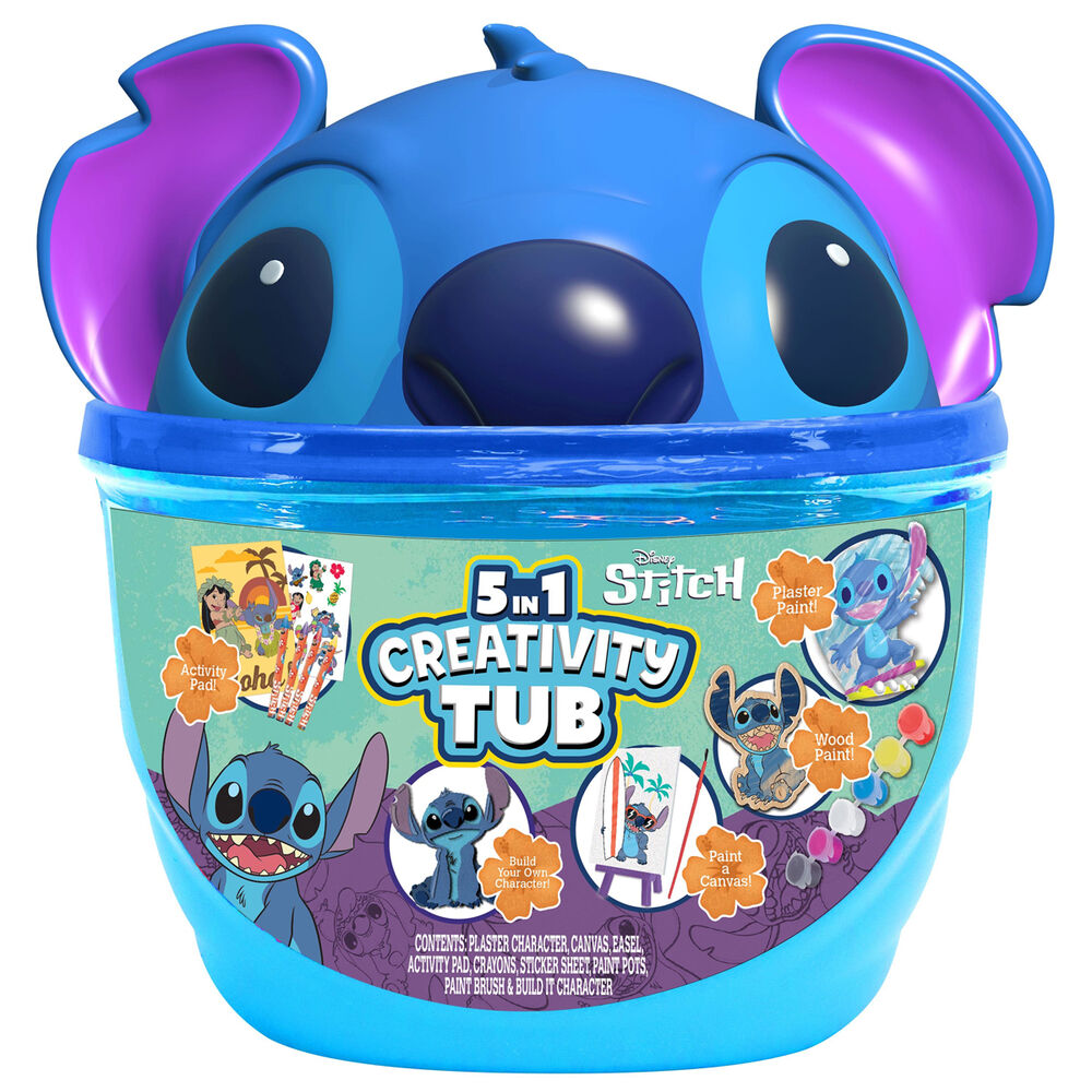 set papeleria cubo stitch disney