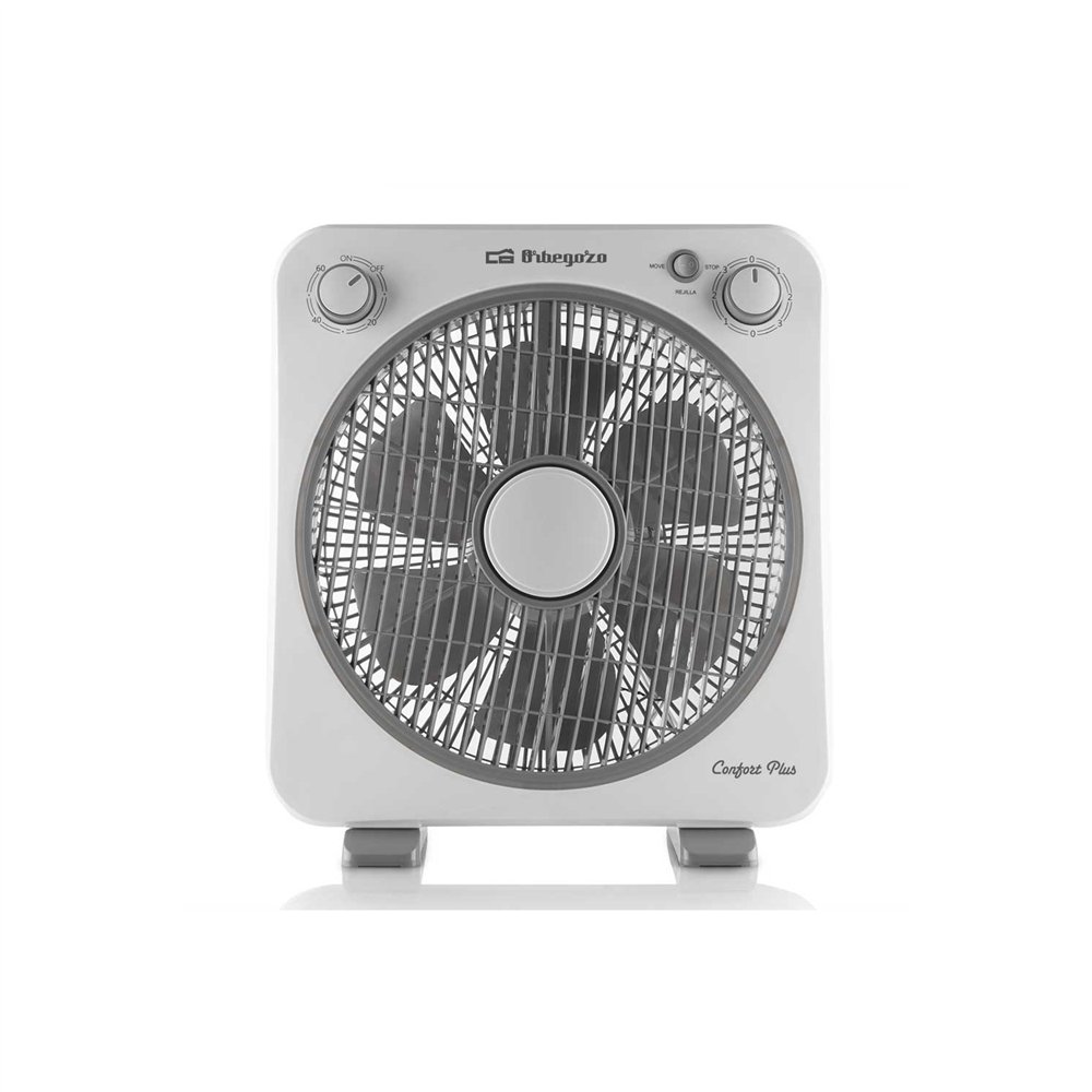 orbegozo bf 0138 ventilador gris, blanco
