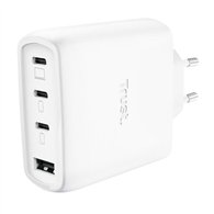 cargador trust maxo 3xusb-c 1xusb-a 65w + cable usb-c 2m white