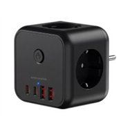 cargador mars gaming 3tomas 2usb-c 2usb-a (mdcube20)