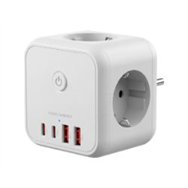 cargador mars gaming 3tomas 2usb-c 2usb-a(mdcube20w)