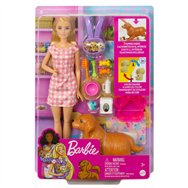 muñeca y cachorros barbie