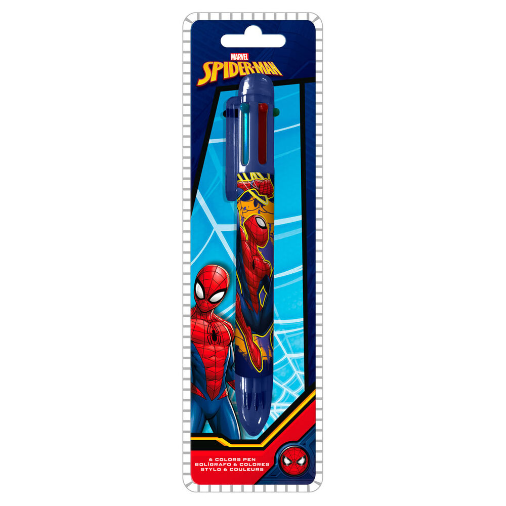 boligrafo 6 colores spiderman marvel