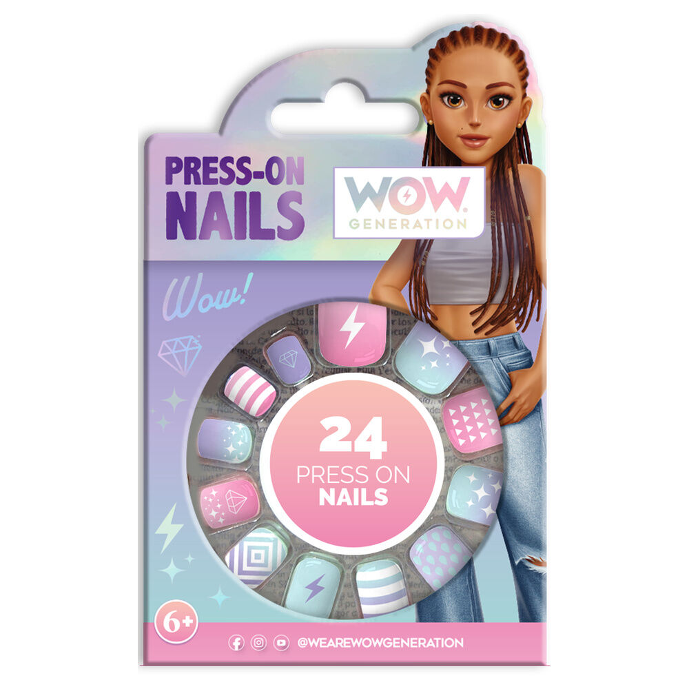 blister 24 uñas adhesivas wow generation