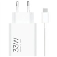 cargador de pared xiaomi combo 33w usb-a + cable white