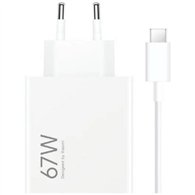cargador de pared xiaomi hypercharge combo 67w usb-a + cable white