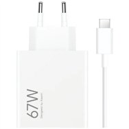 cargador de pared xiaomi hypercharge combo 67w usb-a + cable white