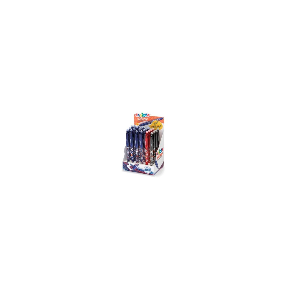 carioca 41045 bolígrafo negro, azul, rojo fino 24 pieza(s)