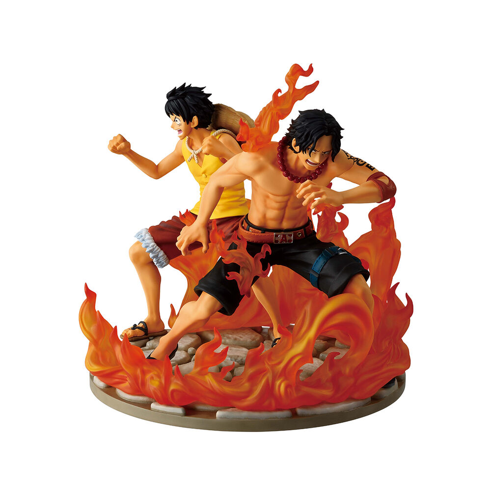 figura ichibansho ace & luffy dramatic memories one piece 15cm